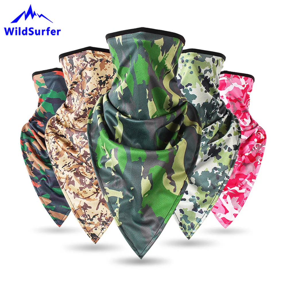 Треугольная маска WildSurfer, мотоциклетная маска на половину лица, камуфляжные Балаклавы, ветрозащитные лыжные шарфы для шеи, качественная дышащая маска для лица FJ39