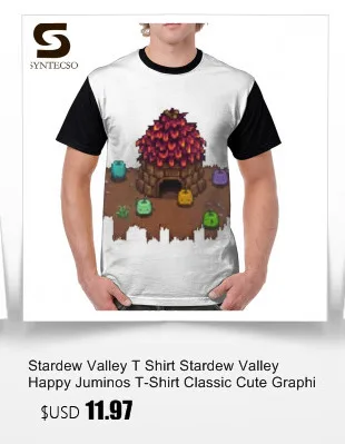 Stardew Valley футболка Krobus Футболка мужская классическая графическая футболка с большим принтом 100 полиэстер с короткими рукавами отличная футболка