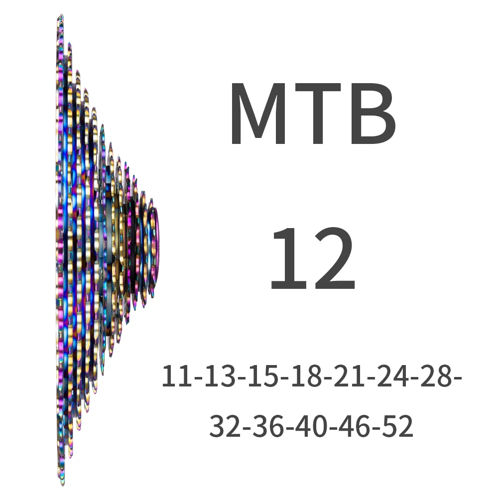 Велосипед ZTTO MTB 12 Скоростей 11 52T SLR2 Сверхлегкая кассета Rainbow k7 S ток в CNC K7 свободное