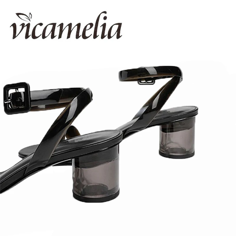 Vicamelia/сандалии из пвх на прозрачном каблуке женская прозрачная Классическая