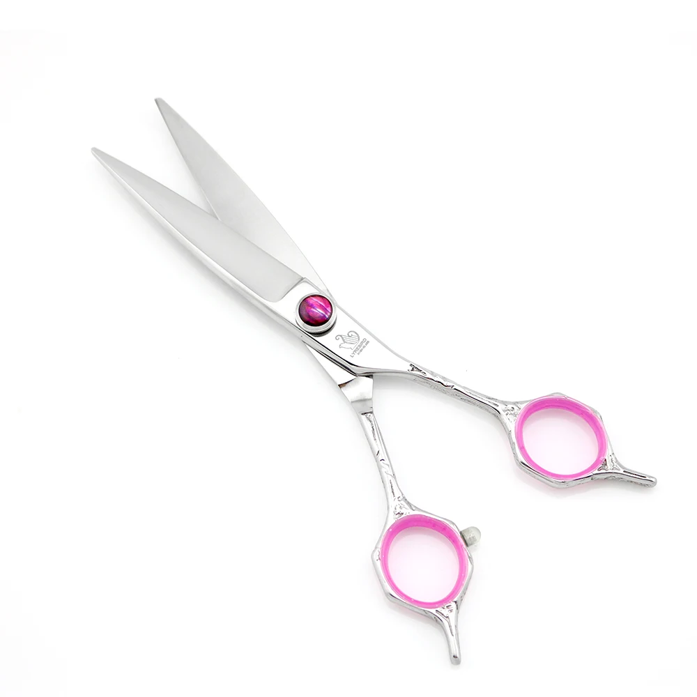 Hair scissors 6 INCH Hairdressing Left hand and right handle Big purple screw engraving Lyrebird HIGH CLASS NEW | Красота и здоровье