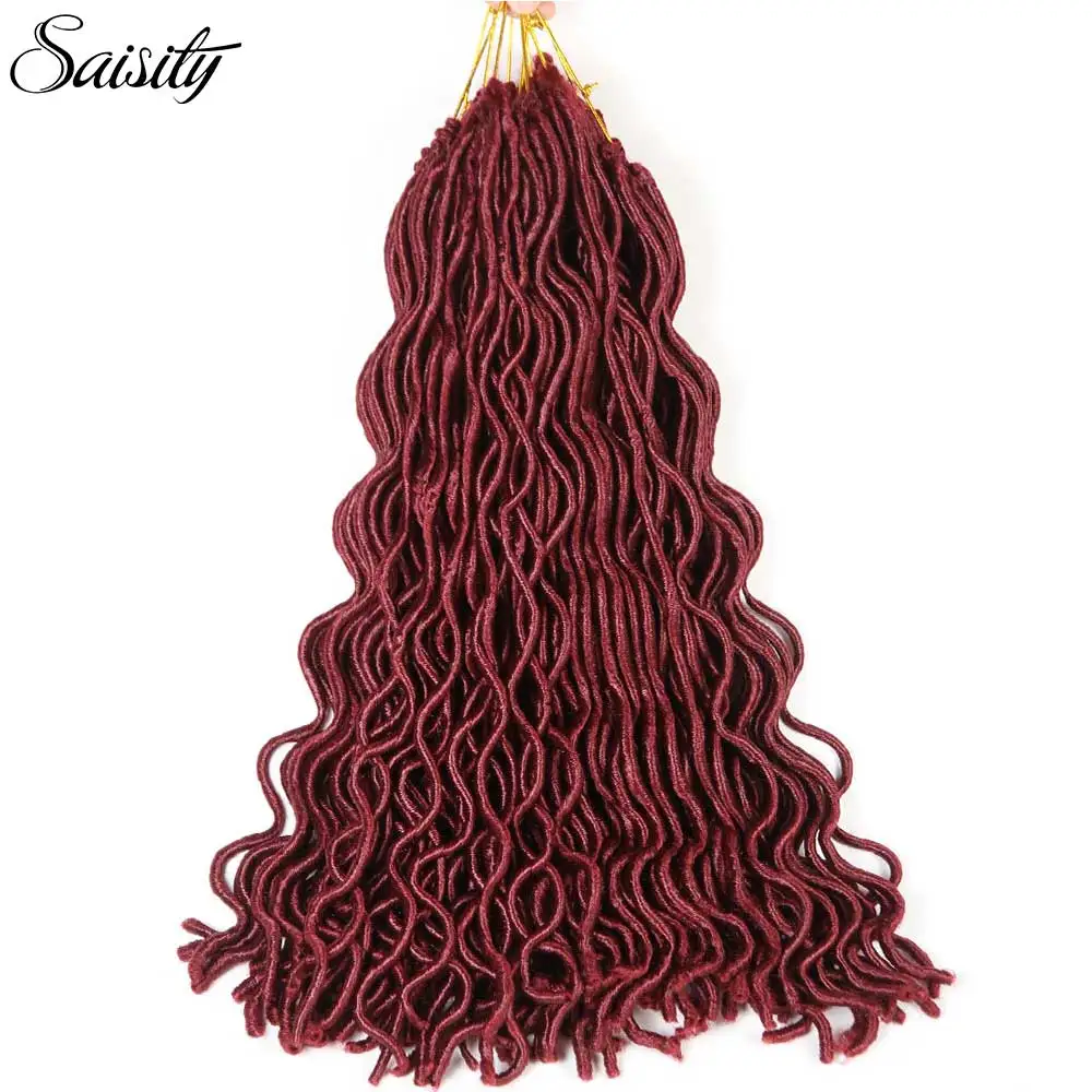 Saisity волнистые Faux locs синтетические волосы удлинители дредоки плетение волос крючком оплетка волос 1" 18" 24 пряди/упаковка Джамбо - Цвет: Жук