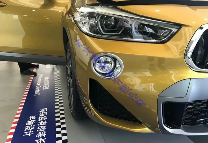 Для BMW X2 F39 2018 2019 ABS хромированный передние противотуманные фары светильник абажур