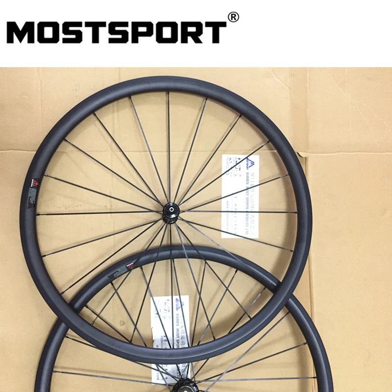 MOSTSPORT 30 мм клинчерные/бескамерные готовые карбоновые колеса с прямым тяговым