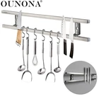 OUNONA мощный магнитный для ножей стеллаж для хранения держатель Нержавеющаясталь настенная подставка для ножей держатель Кухня ножи стеллаж для хранения