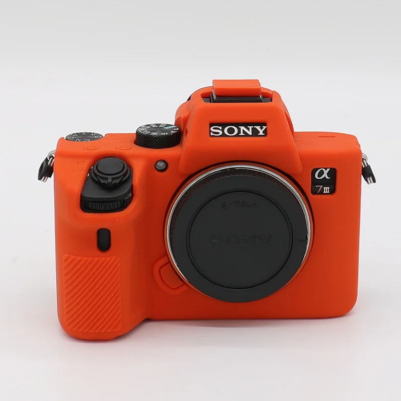 Orange Хорошая мягкая сумка для камеры силиконовый чехол резиновый чехол для камеры для sony A7S III A7R3 A7R mark 3 A7 III A9 защитный чехол - Цвет: Orange
