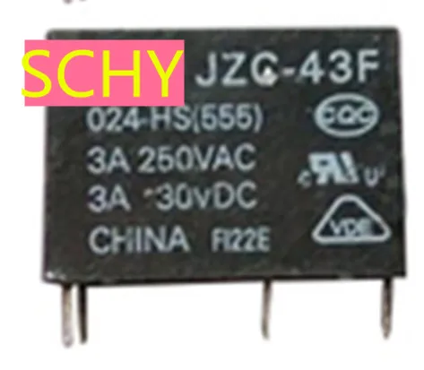 JZC-43F-005-HS 5VDC JZC-43F-012-HS 12VDC JZC-43F-024-HS 24VDC реле 3A 250VAC 30VDC 4Pin JZC43F 10 шт | Обустройство дома
