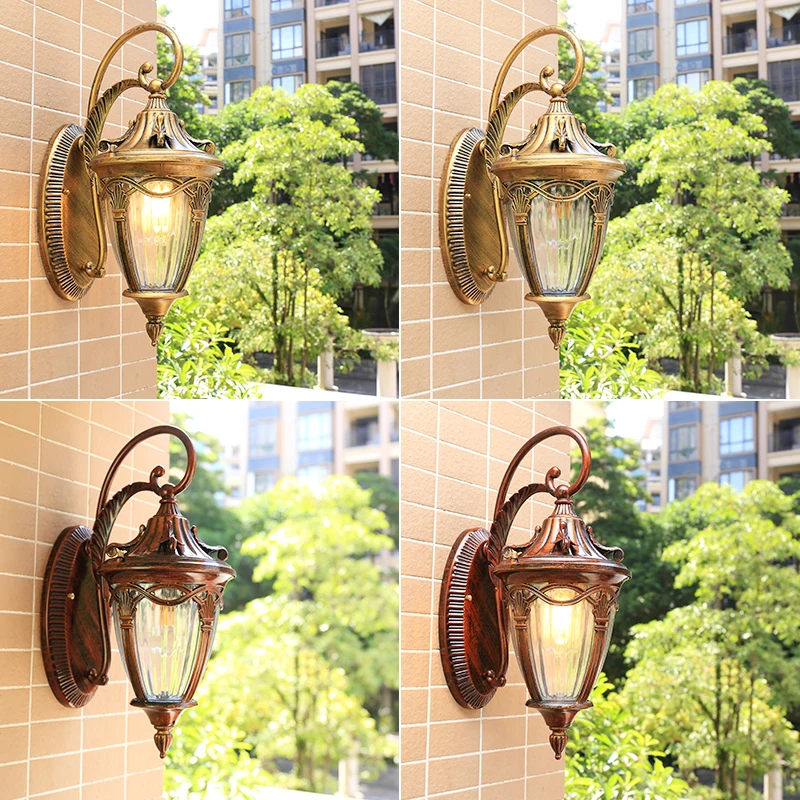 MLZAOSN Цветочная корзина старый Медь бра Европейский открытый сад светодиодный