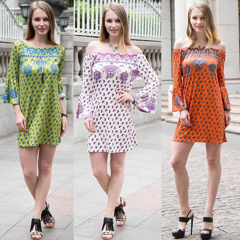Женская одежда больших размеров весна-осень 2017 модное женское платье с цветочным