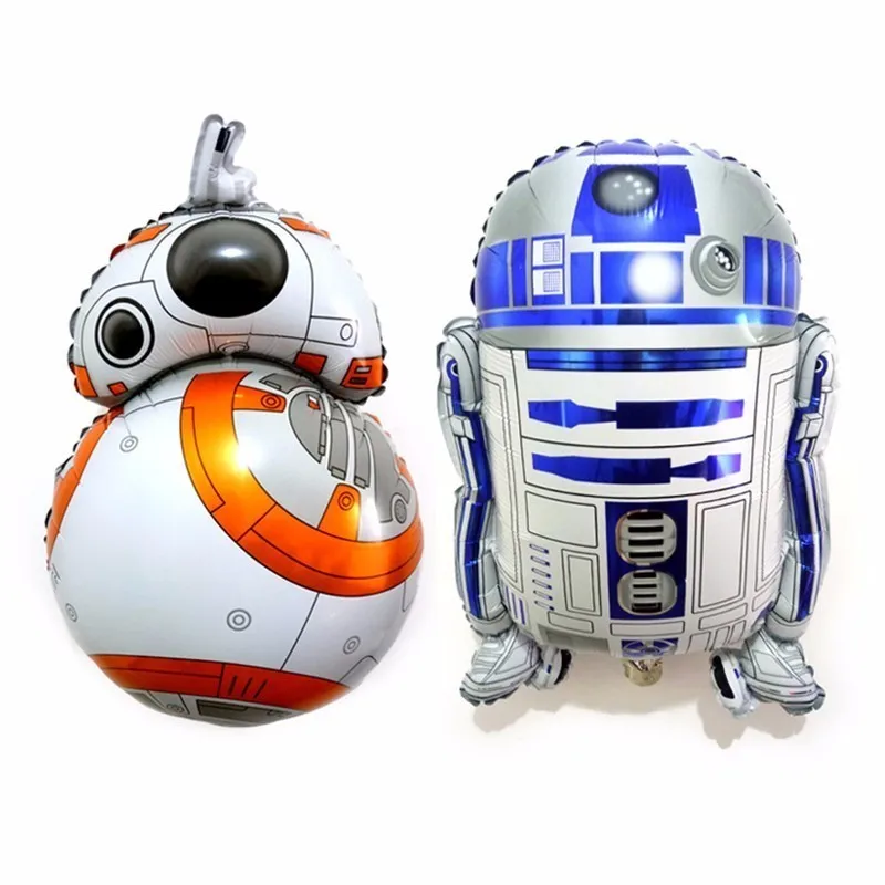 Deep Sapphire 2 шт. BB8 робот из алюминиевой фольги Воздушные шары Звездные войны баллон Babyshower День Рождения украшения игрушки для взрослых Мультяшные принадлежности - Цвет: Deep Sapphire