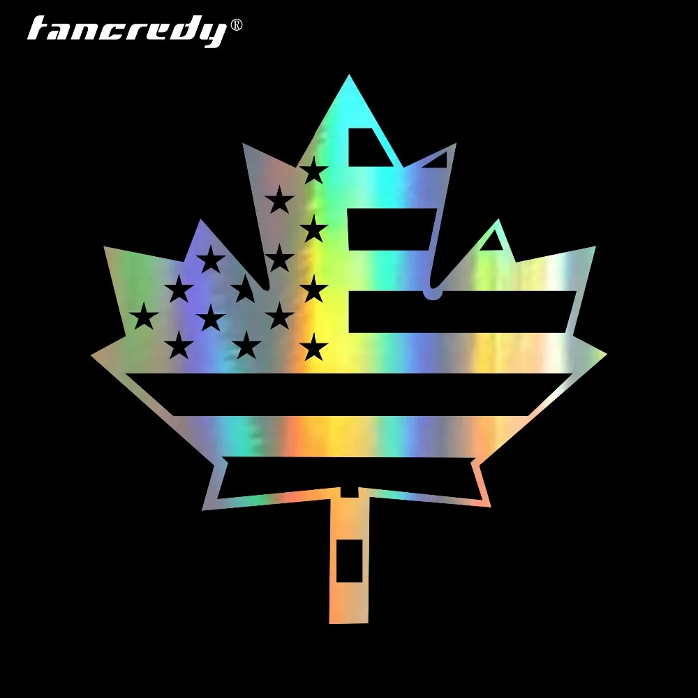 Tancredy 10*10 см флaг сшa yзкиe в виде кленового листа виниловые наклейки на машину