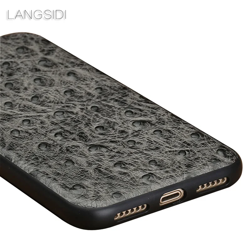 wangcangli brand phone case ostrich grain full-wrapped For iphone 5s full handmade custom processing |