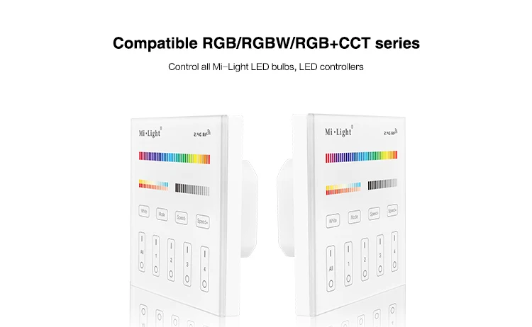 Milight T4 AC220V 4-Zone RGB+CCT Smart Panel Remote Controller for led strip light lamp or bulb | Лампы и освещение