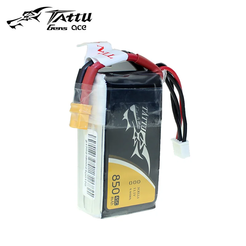 Литий полимерный аккумулятор tattu 3 S 850 мАч 45C 11 1 В XT30 XT60 с разъемом FPV рамка Дрон