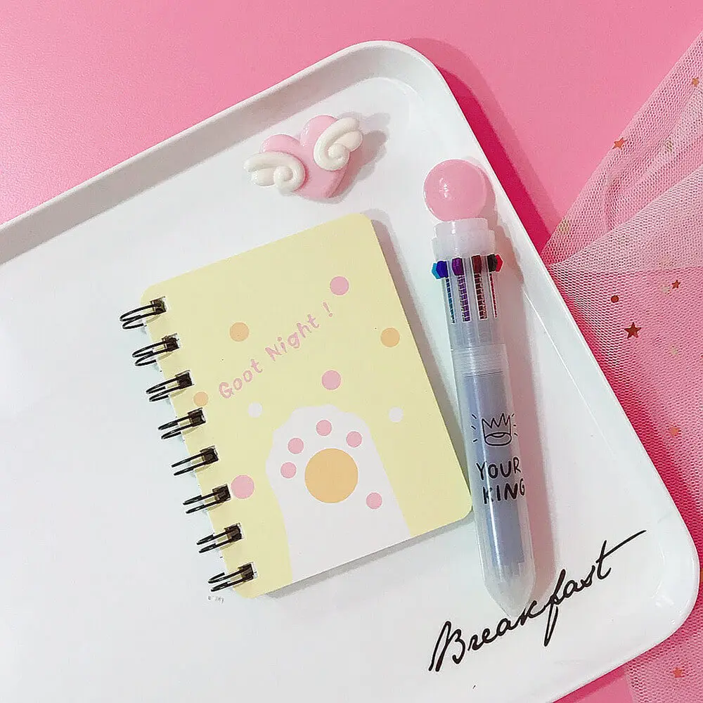 E Kawaii мультяшный блокнот с небольшой свежей катушкой мягкий блокнот портативный Дневник Книга планировщики офисные канцелярские принадлежности студенческий подарок - Цвет: E