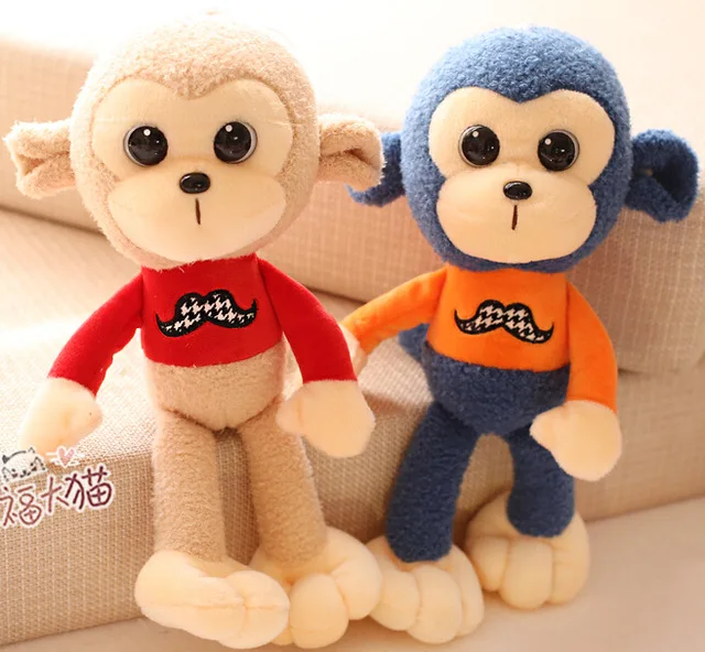 Плюшевая игрушка Candice guo мягкая кукла маленькая борода футболка обезьяна