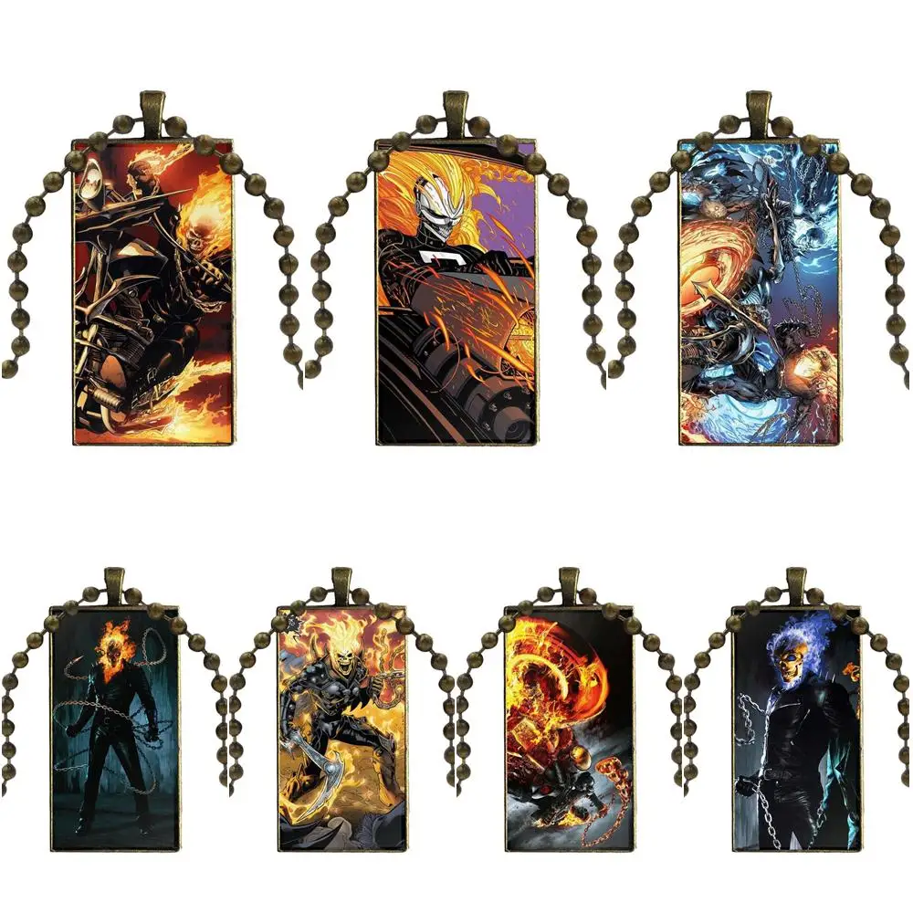 Ghost Rider для женщин детский стеклянный кулон Подвеска с изображением галактики