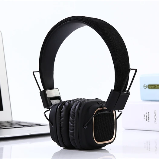 Складная Беспроводная Bluetooth 4,2 гарнитура высокого разрешения микрофон стерео музыкальные наушники для iphone xiaomi PK Marshall major - Цвет: black no retail box