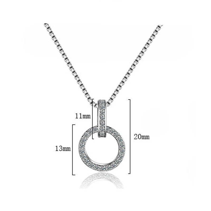 

Utimtree Shiny Cz Zircon Round Charm Pendant Necklaces for Women 925 Silver Statement Necklace Fashion Choker Necklaces Jewelry