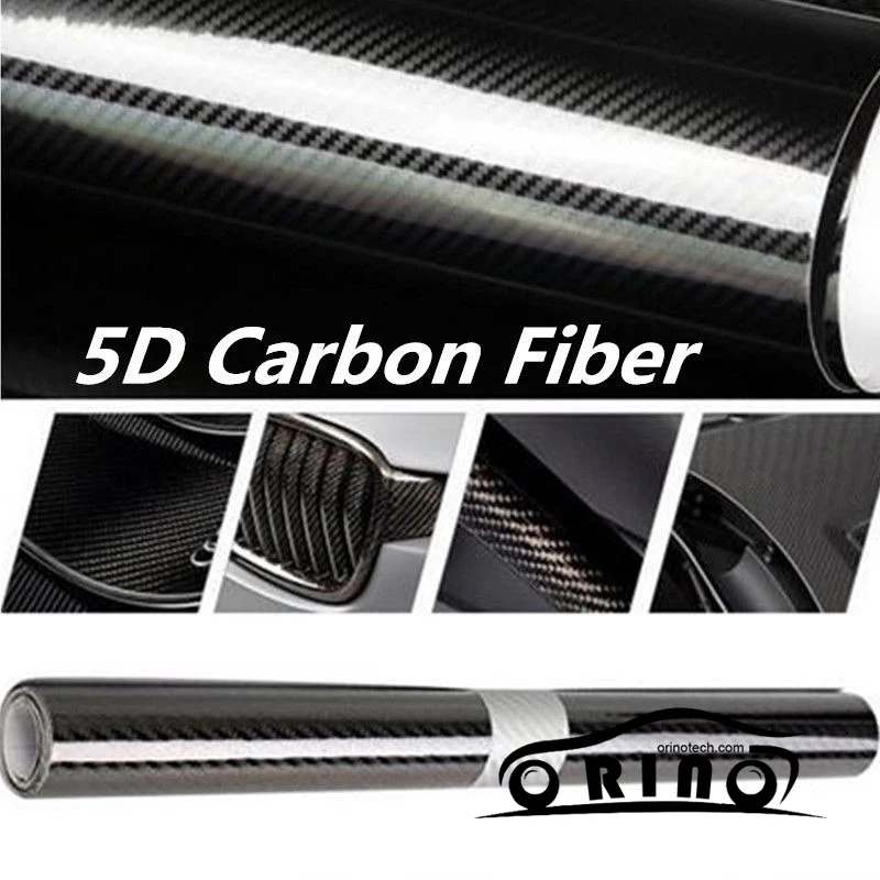 

10/20/30/40/50X152CM 5D Shiny Gloss Glossy Carbon Fiber Film Wrap Vinyl Decal Motorcycle Car Auto Sticker Sheet Air Release