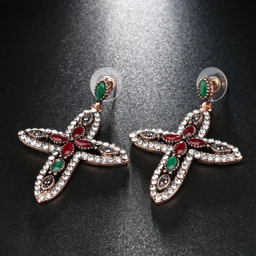 Женские серьги с подвеской в виде креста