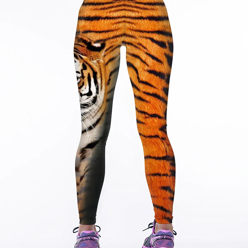 Женские леггинсы для фитнеса с 3D принтом Эластичные Обтягивающие Леггинсы