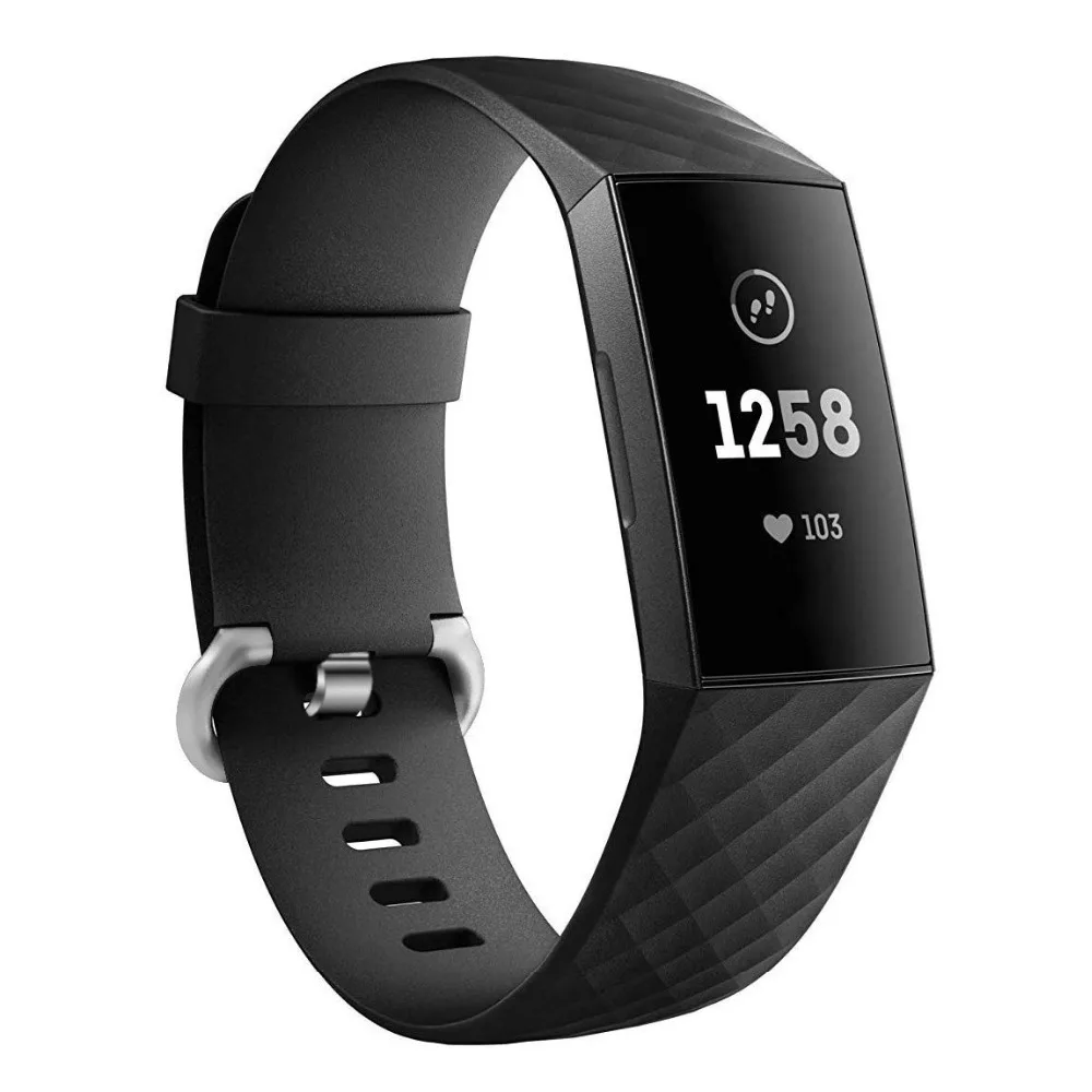 Силиконовые спортивные ремешки для Fitbit Charge 3 / 4 Классический Маленький Большой