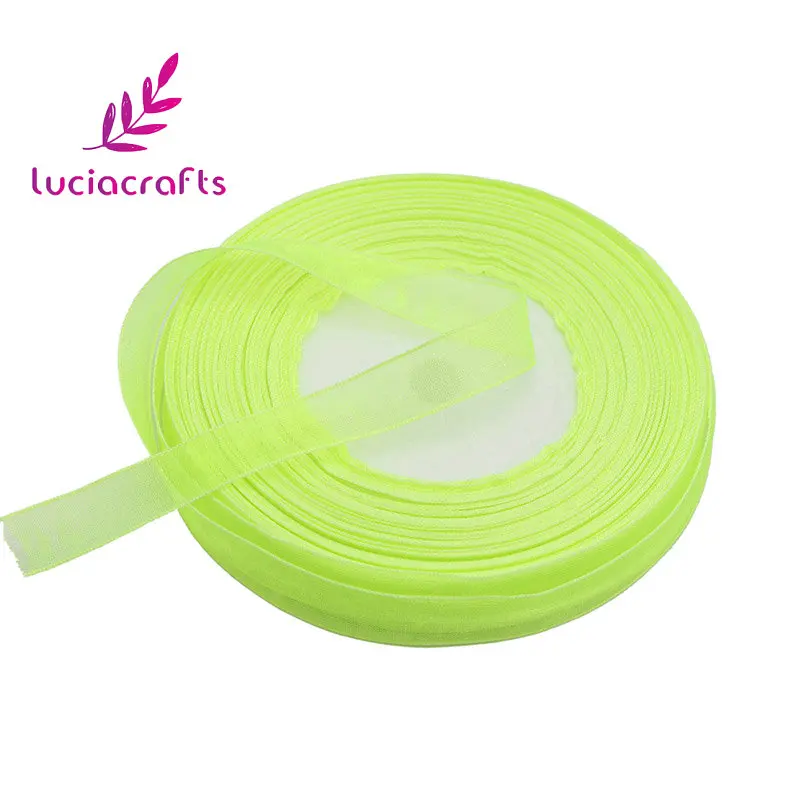 Lucia crafts 10 ярдов/50 ярдов 25-26 мм лента из органзы для упаковки и банта X0305 | Дом сад