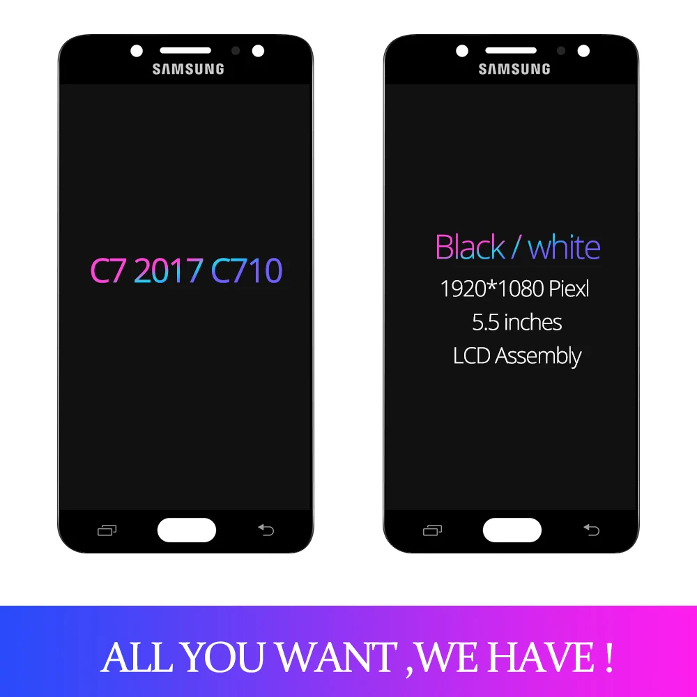 ЖК дисплей C710 для Samsung Galaxy C7 5 C710F/DS C7100 с сенсорным экраном и дигитайзером в сборе
