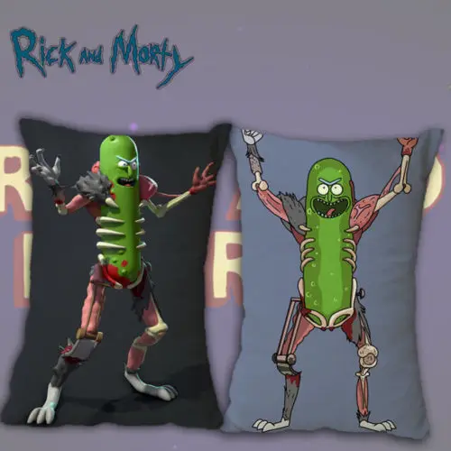 16x24&quot Anime Rick and Mori Pickle Waist Cushion Pillow Case Cover Home Decor Costume Hot |
