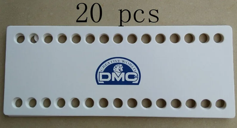 Вышивка крестиком пустая DMC Резьбовая доска органайзер для ниток 30 отверстий, толстая белая карта Резьбовая доска крестиком аксессуары - Цвет: no numbers 20pcs