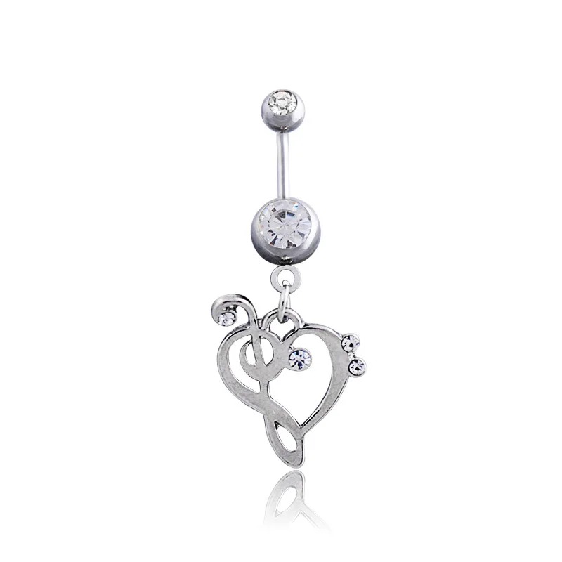 

Music Note 14g Navel Dangle Belly Button Ring