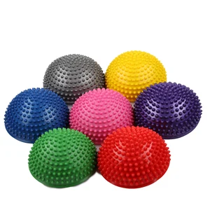 Йога полушар ПВХ тактильные инструктор по упражнениям Пилатес фитнес йога баланс Массажный мяч