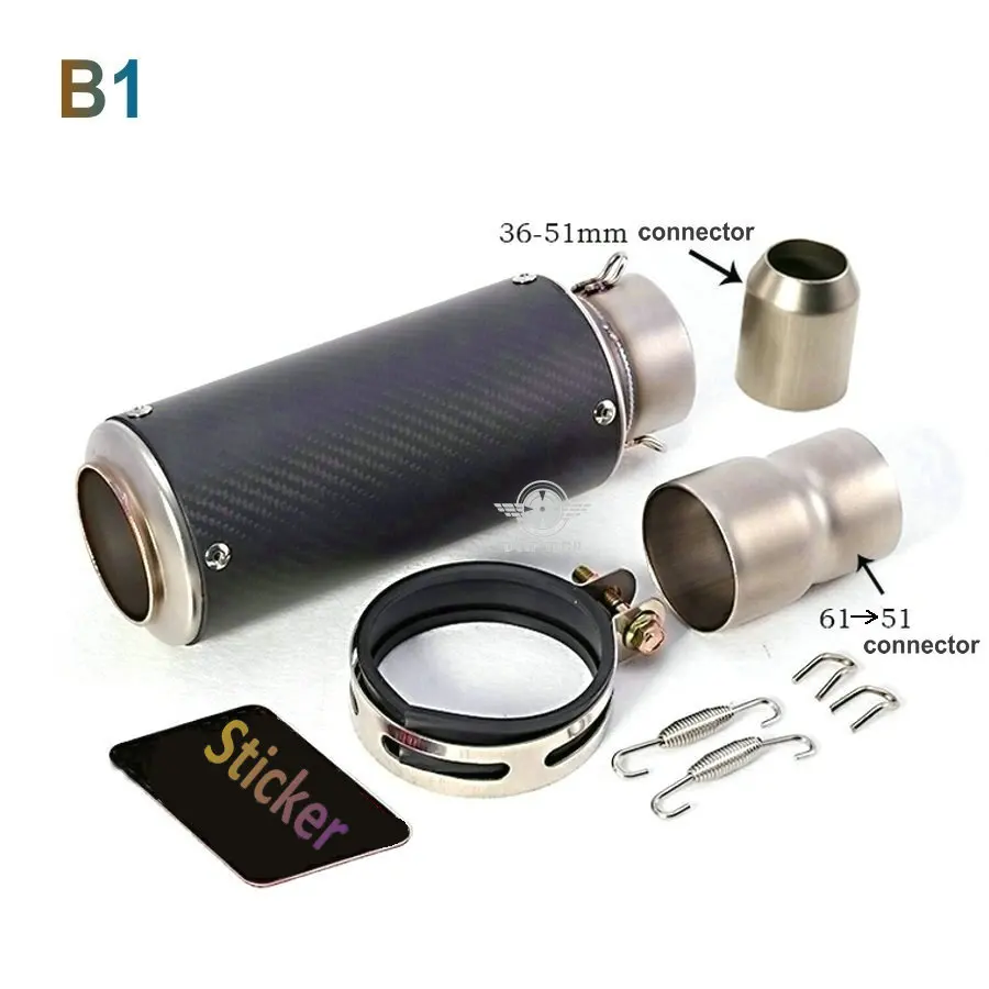 Выхлопная труба мотоцикла глушитель Escape из углеродного волокна для мотокросса