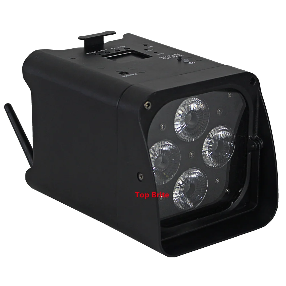 2 Units 4X10W Wireless Battery Par Lights RGBWA-UV 6IN1 LED Cans DMX512 Disco Professional Stage Dj Equipment | Лампы и освещение