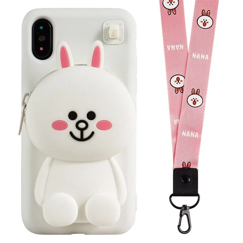Cartoon Case Coque Мультяшный чехол Etui для iPhone XR X XS MAX 6 6s 7 8 Plus силиконовый чехол-кошелек с 3D милыми Fundas Mujeres Capinhas Чехлы Coque - Цвет: Cartoon Case Coque