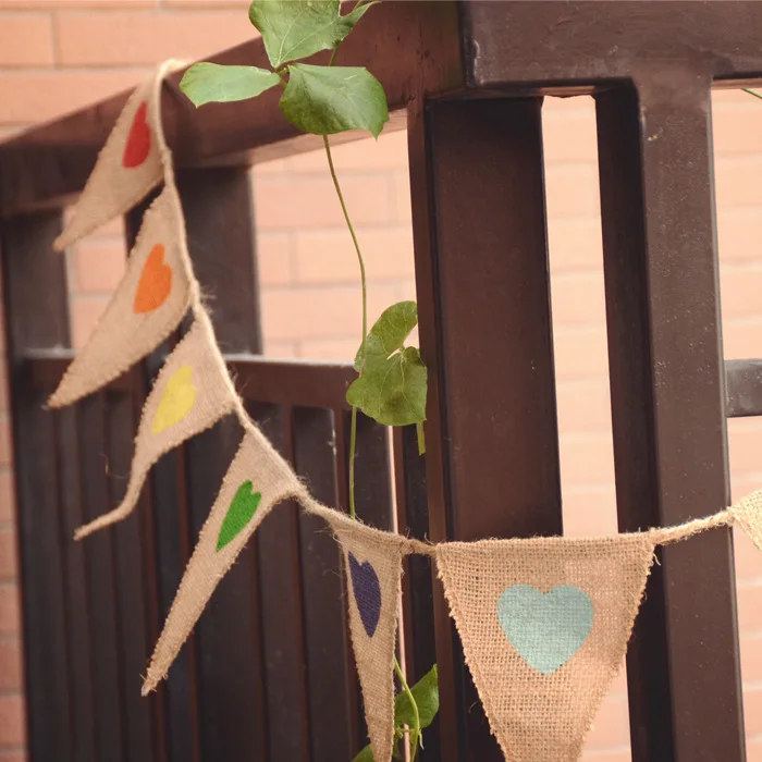 

2018 Новый Винтажный джутовый верёвка Hessian Burlap баннер бандаж Вымпел свадебное украшение реквизит для фотосессии праздничные Принадлежности ...