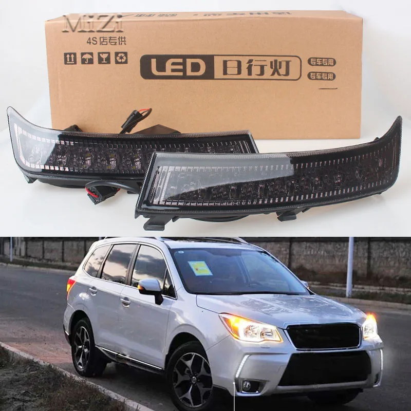 2 шт. DRL светодиодный дневной свет противотуманные лампы для Subaru Forester 2013 светодиодный DRL Габаритные огни сигнальные лампы