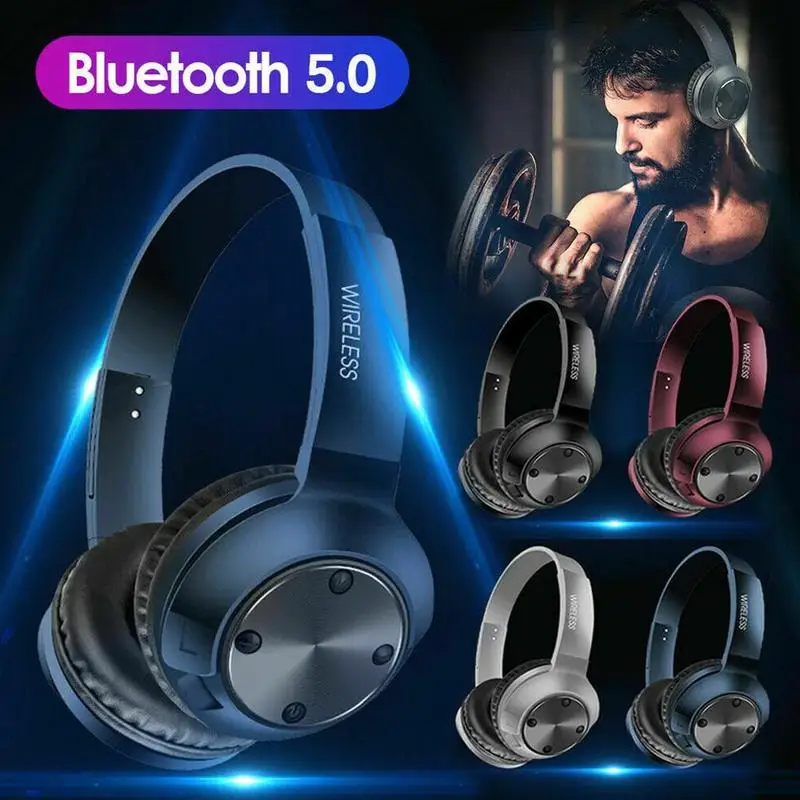 Беспроводная универсальная bluetooth-гарнитура с шумоподавлением, наушники, активные Накладные наушники, стерео гарнитура, наушники