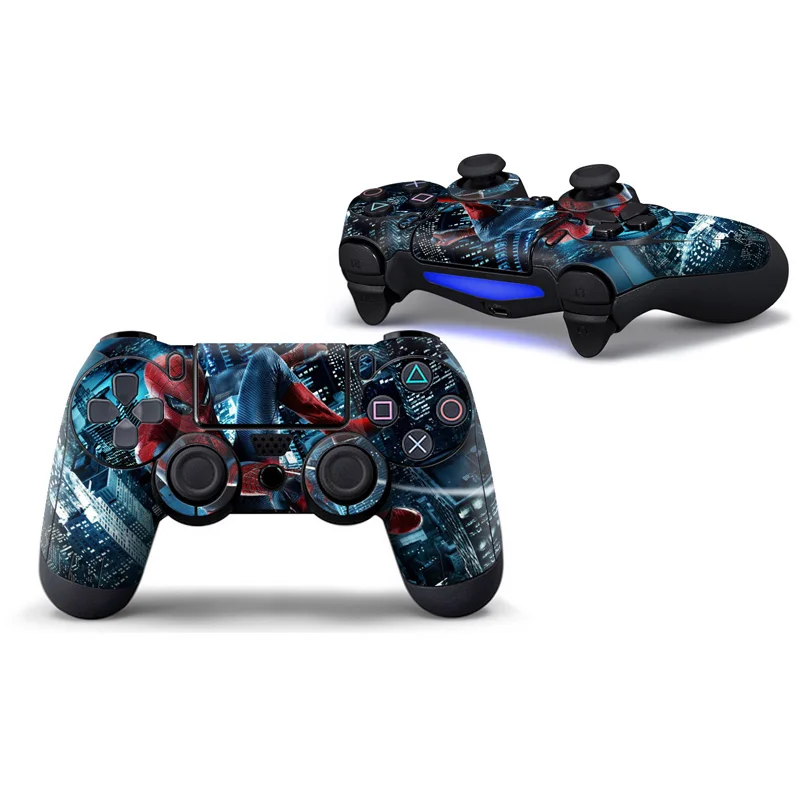 Пара контроллер кожи полное покрытие Стикеры для Playstation 4 Dualshock 4 геймпад виниловые наклейки Play Station скины человек паук