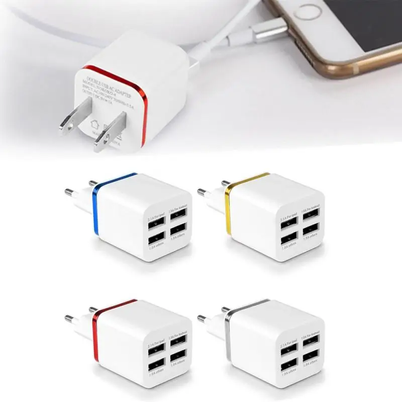 Универсальный 4 Порты USB Quick Зарядное устройство для путешествий настенное