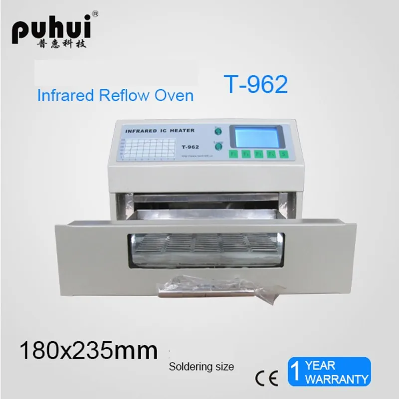 Настольная духовка T-962 110V/220V 800W с инфракрасным нагревателем IC паяльная машина