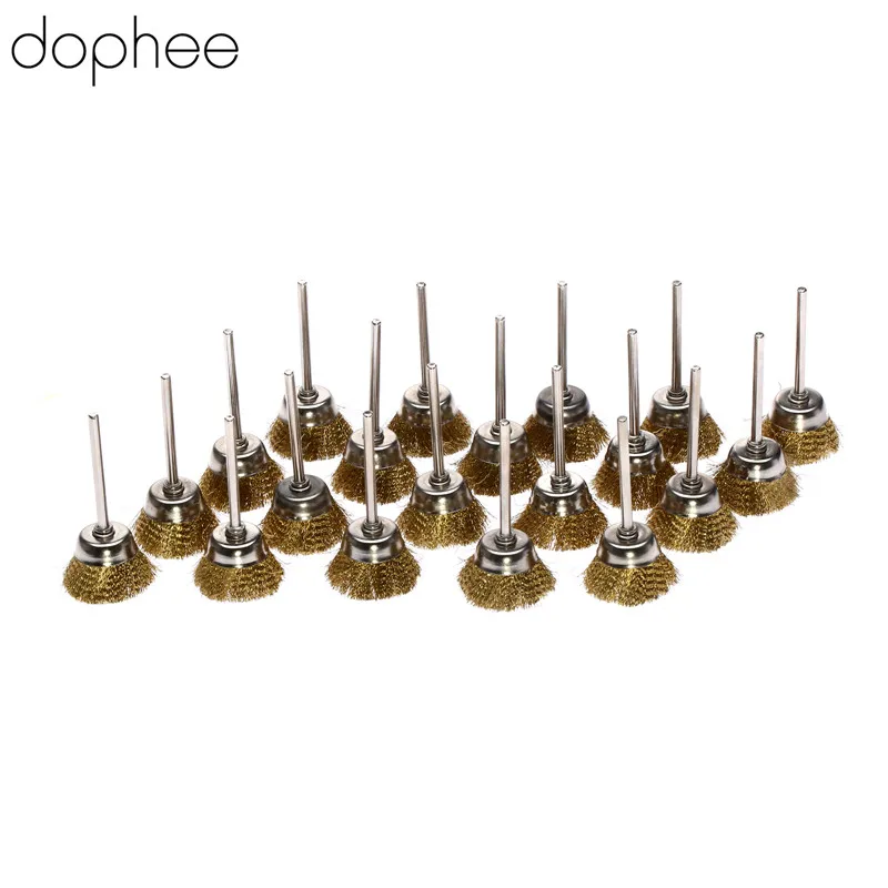 Dophee 10 шт. Аксессуары Dremel вращающиеся инструменты вращающаяся щетка из латунной