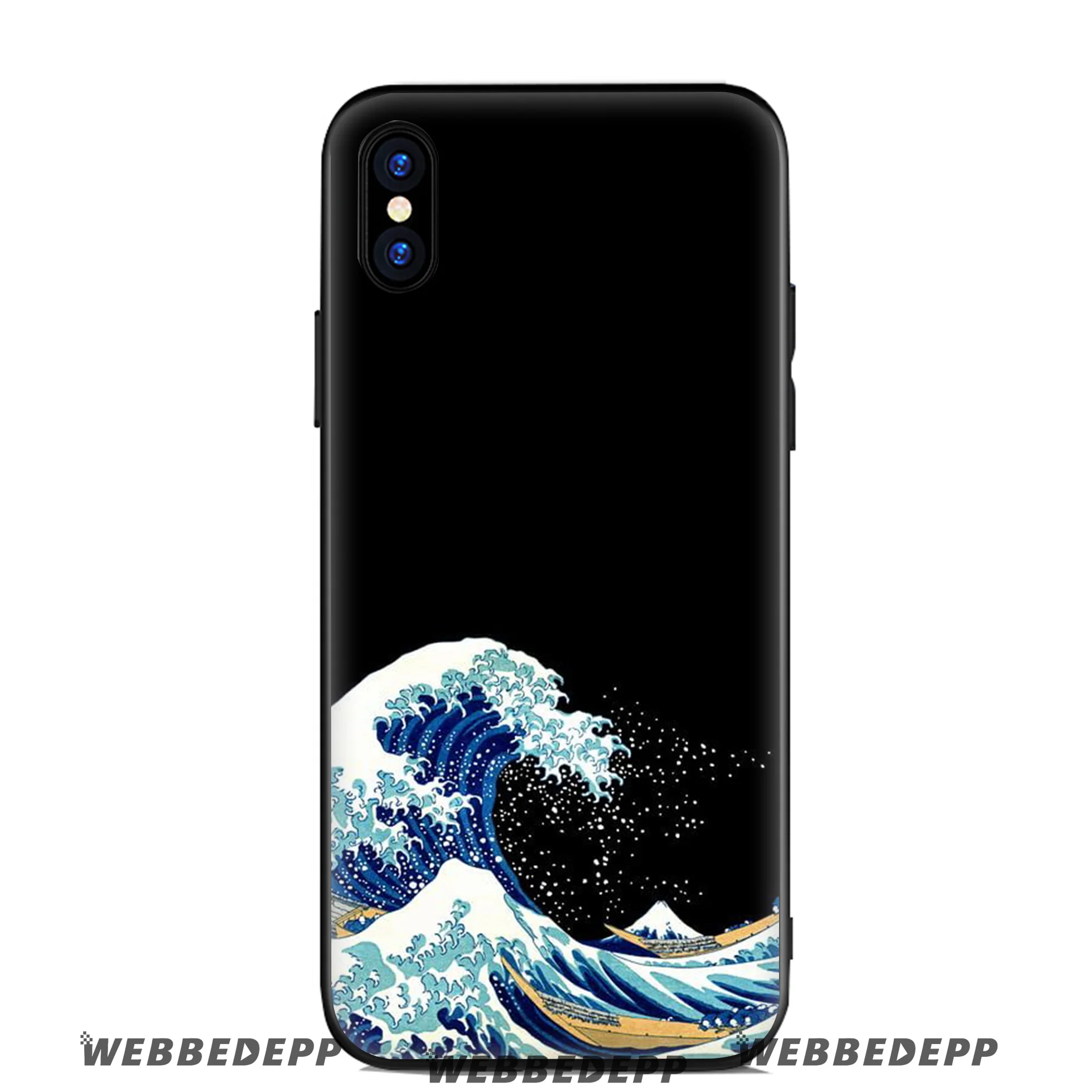 WEBBEDEPP Wave Rainbow Space Feather Soft Silicone Case for Apple iPhone 11 Pro Xr Xs Max X or 10 8 7 6 6S Plus 5 5S SE TPU |