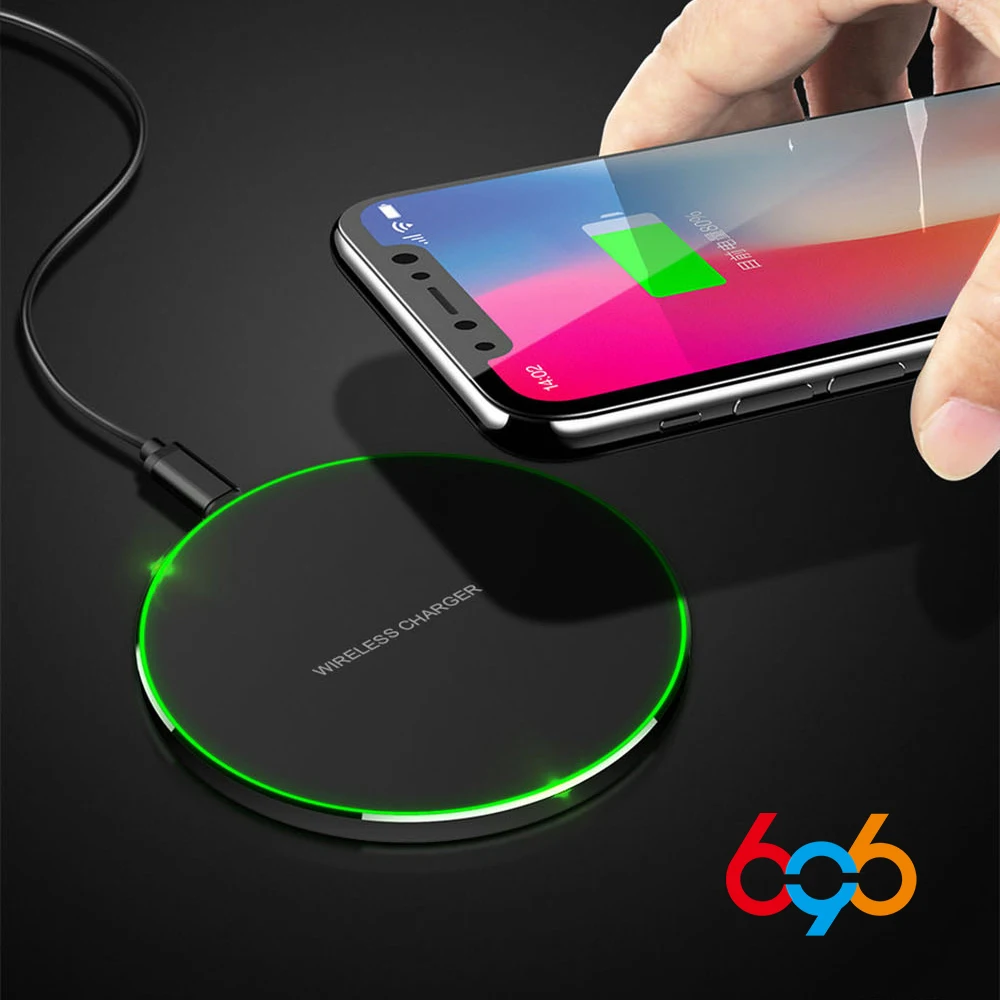 696 WP-68 10 Вт Qi Беспроводное зарядное устройство для iPhone XS MAX/X/8 Видимый быстро Samsung