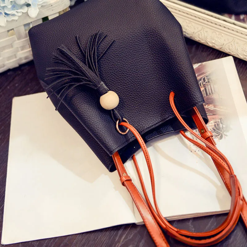 Женская сумка мессенджер простая через плечо с сумкой в комплекте 2019|Сумки