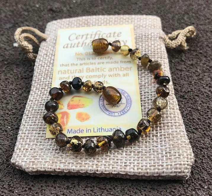 green amber Yoowei, новинка, браслет для малышей из янтаря, подарок, 13 цветов, высокое качество, натуральный, зеленый, янтарный, ювелирное изделие,, для взрослых, ножные браслеты 12-22 см - Цвет камня: green amber