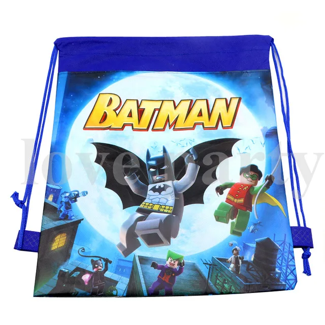 Бэтмен лего мешок на шнурках с картинками из мультфильма дети пользу