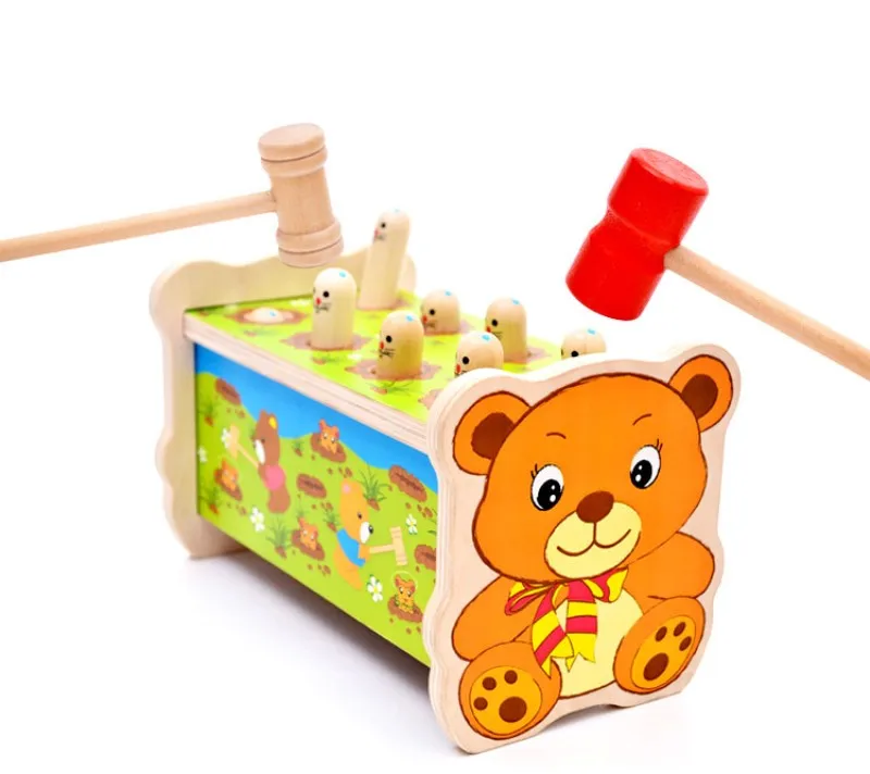 Материалы montessori Обучающие деревянные игрушки для детей раннего обучения дошкольного обучения хит сусликов зрительно-моторная координация