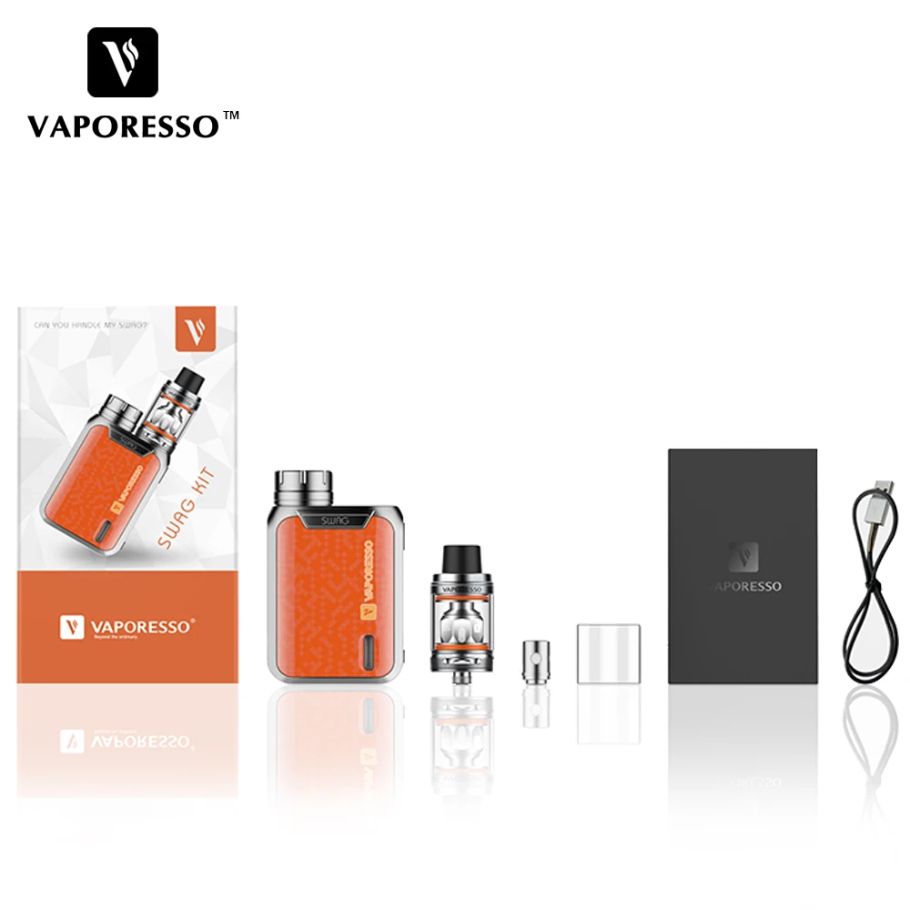 Оригинальный вейп мод Vaporesso SWAG Box Mod 80 Вт бак NRG SE (3 5 мл)/Mini (2 мл) без батареи 18650 для
